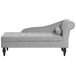 Beliani Chaise longue derecho Terciopelo PESSAC Beliani Chaise longue derecho Terciopelo PESSAC Gris Claro