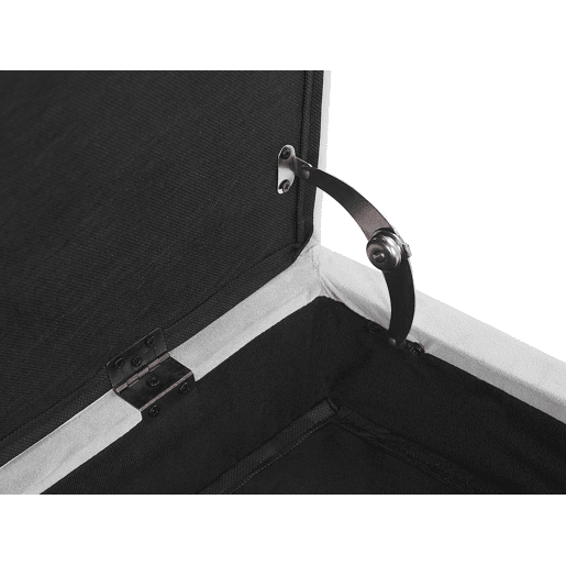 Chaise longue à direita PESSAC Veludo Cinzento claro com arrumação