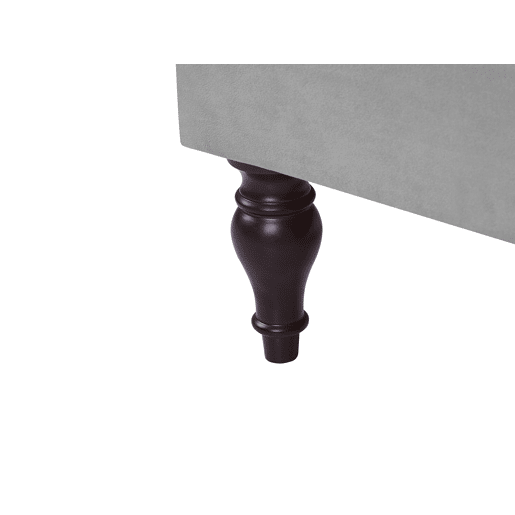 Chaise longue à direita PESSAC Veludo Cinzento claro com arrumação