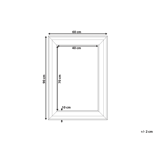 Espelho LUNEL 60 cm 90 cm Branco Espelho LUNEL 60 cm 90 cm Branco
