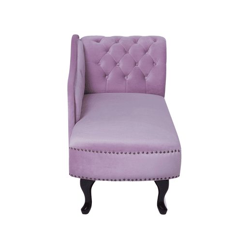 Chaise longue à direita NIMES Veludo Violeta claro