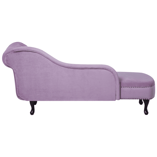 Chaise longue à direita NIMES Veludo Violeta claro