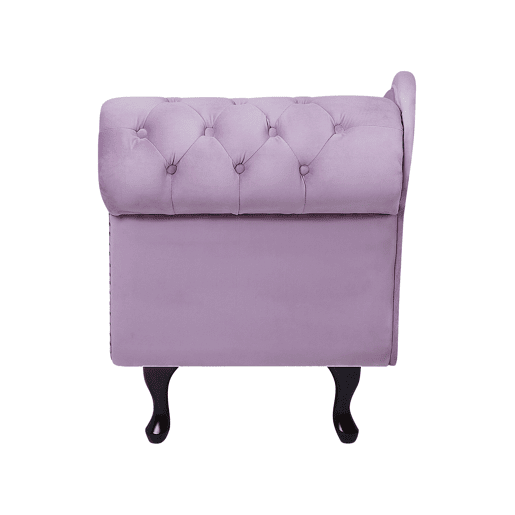 Chaise longue à direita NIMES Veludo Violeta claro