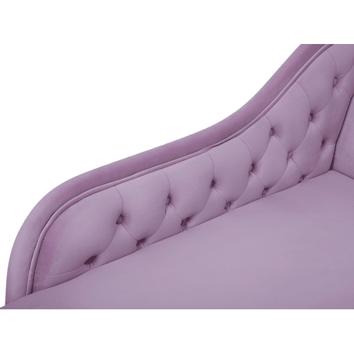 Chaise longue à direita NIMES Veludo Violeta claro