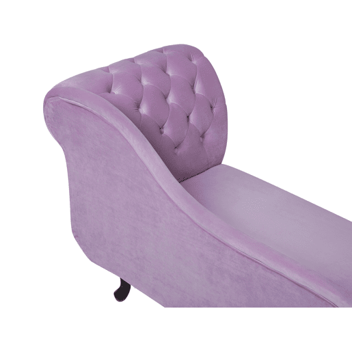 Chaise longue à direita NIMES Veludo Violeta claro