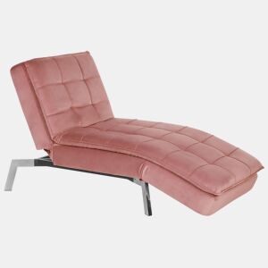 Chaise longue LOIRET Veludo Rosa
