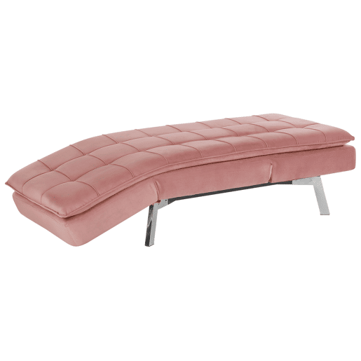 Chaise longue LOIRET Veludo Rosa