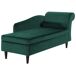 Beliani Chaise longue derecho Terciopelo LUIRO Beliani Chaise longue derecho Terciopelo LUIRO Negro