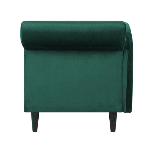 Chaise longue à direita LUIRO Veludo Verde escuro com arrumação