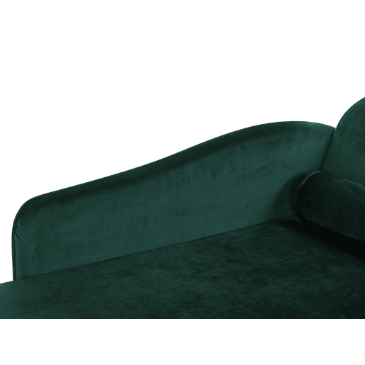Chaise longue à direita LUIRO Veludo Verde escuro com arrumação