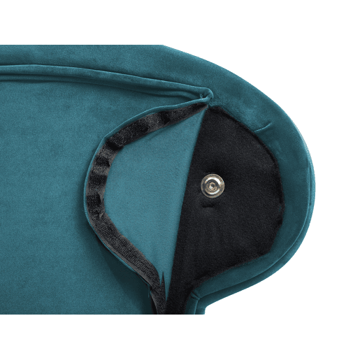 Chaise longue à esquerda NIMES Veludo Azul esverdeado