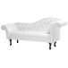 Beliani Chaise longue derecho Piel sintética LATTES Beliani Chaise longue derecho Piel sintética LATTES Blanco