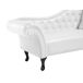 Beliani Chaise longue derecho Piel sintética LATTES Beliani Chaise longue derecho Piel sintética LATTES Blanco