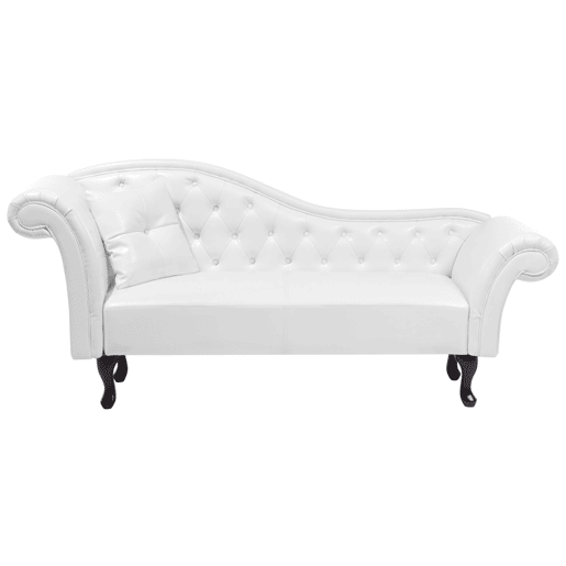 Beliani Chaise longue à esquerda Pele sintética LATTES