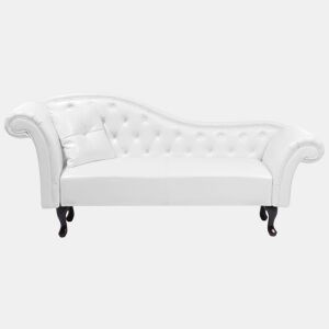 Beliani Chaise longue à esquerda Pele sintética LATTES