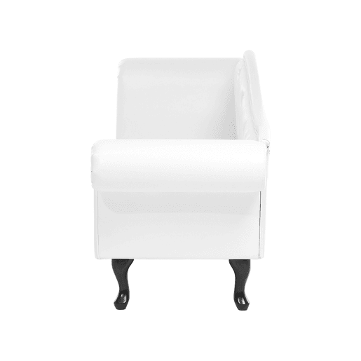 Beliani Chaise longue à esquerda Pele sintética LATTES