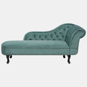 Chaise longue à direita NIMES Veludo Verde menta