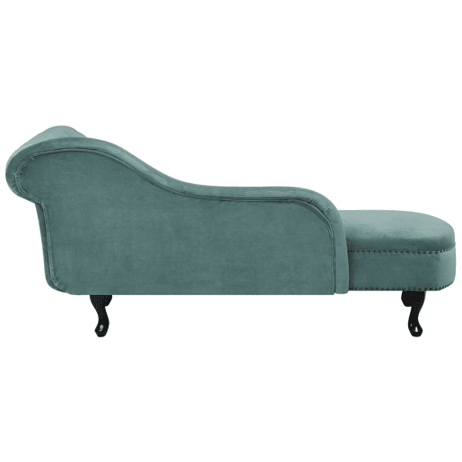 Chaise longue à direita NIMES Veludo Verde menta