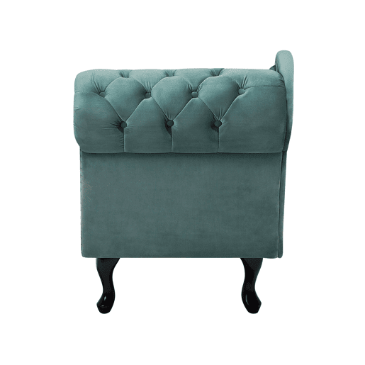 Chaise longue à direita NIMES Veludo Verde menta