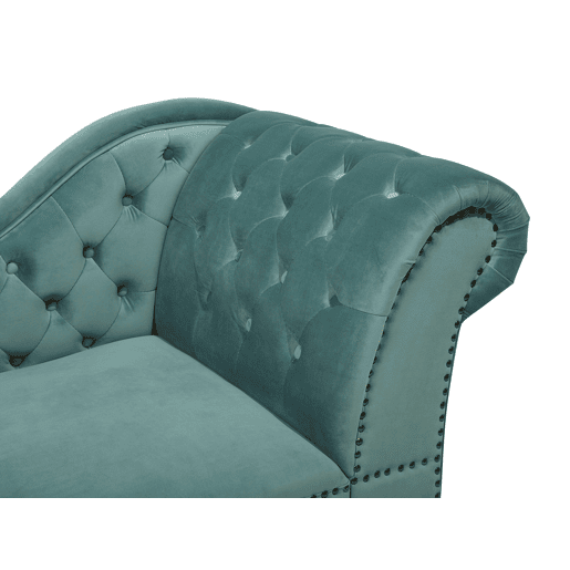 Chaise longue à direita NIMES Veludo Verde menta