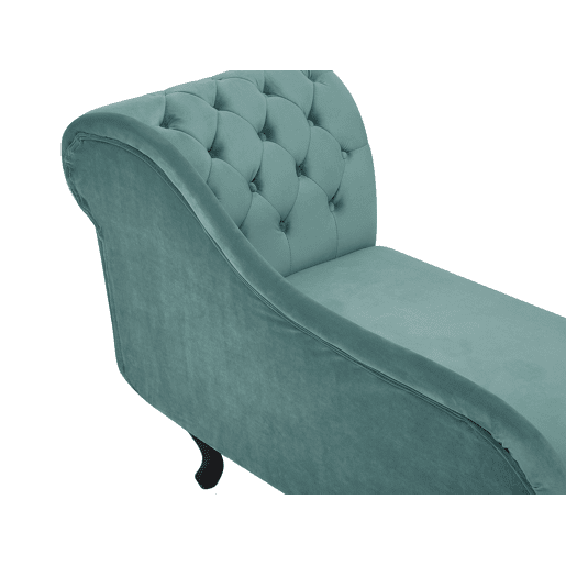 Chaise longue à direita NIMES Veludo Verde menta