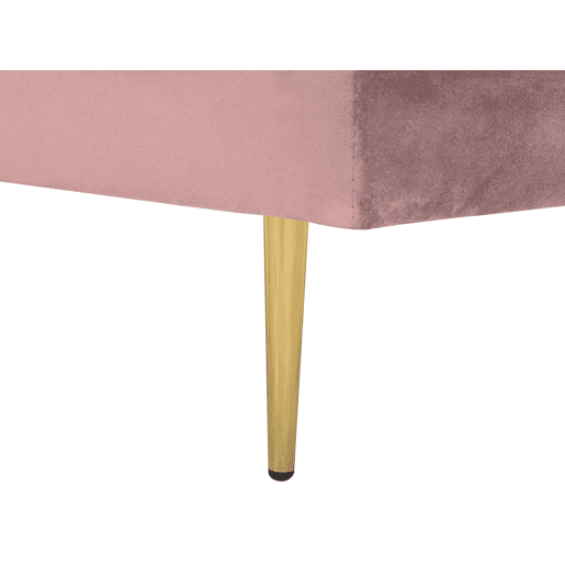 Chaise longue à direita MIRAMAS Veludo Rosa