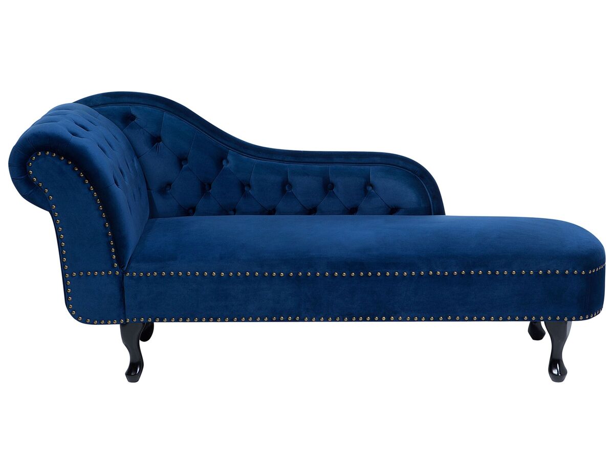 Beliani Chaise longue izquierdo Terciopelo NIMES
