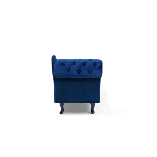 Chaise longue à esquerda NIMES Veludo Azul marinho Chaise longue à esquerda NIMES Veludo Azul marinho
