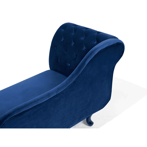 Chaise longue à esquerda NIMES Veludo Azul marinho Chaise longue à esquerda NIMES Veludo Azul marinho