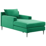 Chaise longue GUERET Veludo Verde