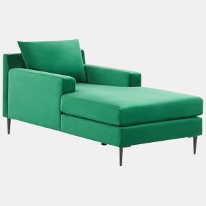 Chaise longue GUERET Veludo Verde