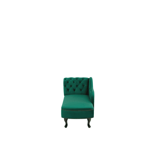Chaise longue à esquerda NIMES Veludo Verde escuro