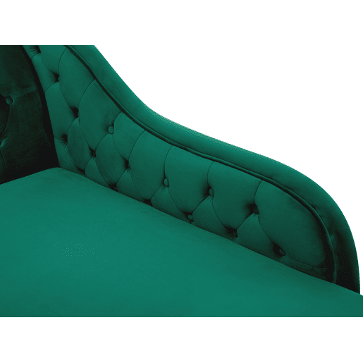 Chaise longue à esquerda NIMES Veludo Verde escuro