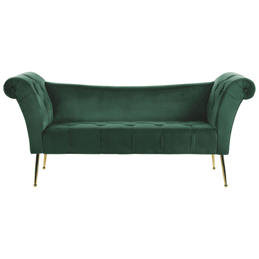 Beliani Chaise longue Veludo NANTILLY