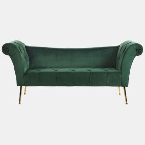 Beliani Chaise longue Veludo NANTILLY