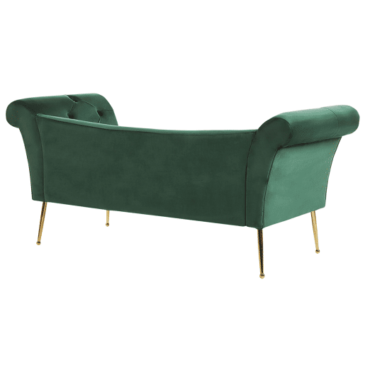 Beliani Chaise longue Veludo NANTILLY