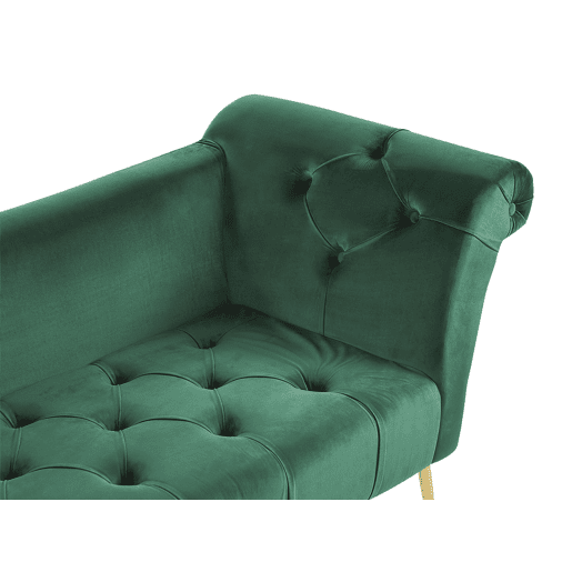 Beliani Chaise longue Veludo NANTILLY