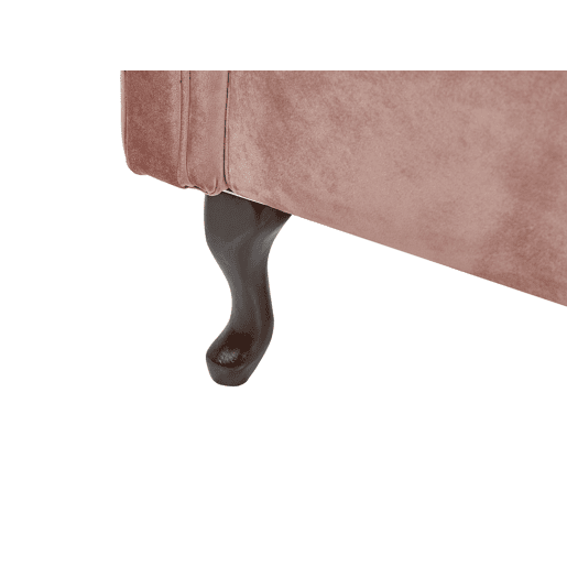 Chaise longue à direita LATTES Veludo Rosa