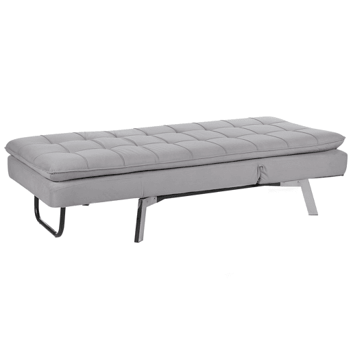 Chaise longue LOIRET Veludo Cinzento claro