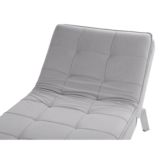 Chaise longue LOIRET Veludo Cinzento claro
