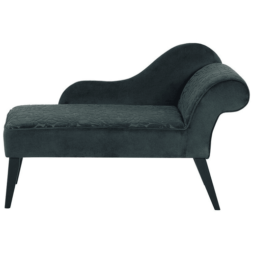 Chaise longue à direita BIARRITZ Veludo Verde escuro