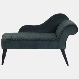 Chaise longue à direita BIARRITZ Veludo Verde escuro