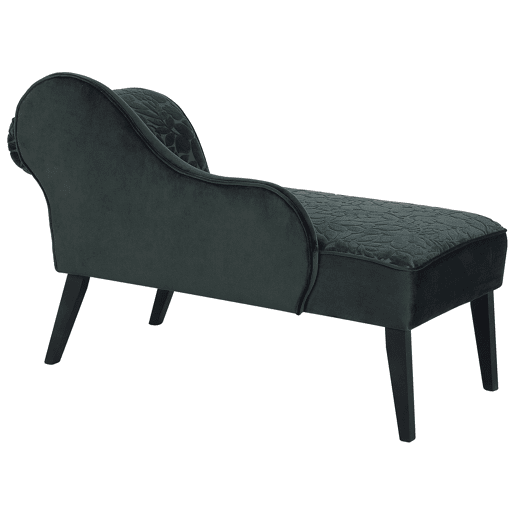 Chaise longue à direita BIARRITZ Veludo Verde escuro