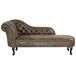 Beliani Chaise longue izquierdo Gamuza sintética NIMES Beliani Chaise longue izquierdo Gamuza sintética NIMES Marrón