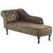 Beliani Chaise longue izquierdo Gamuza sintética NIMES Beliani Chaise longue izquierdo Gamuza sintética NIMES Marrón