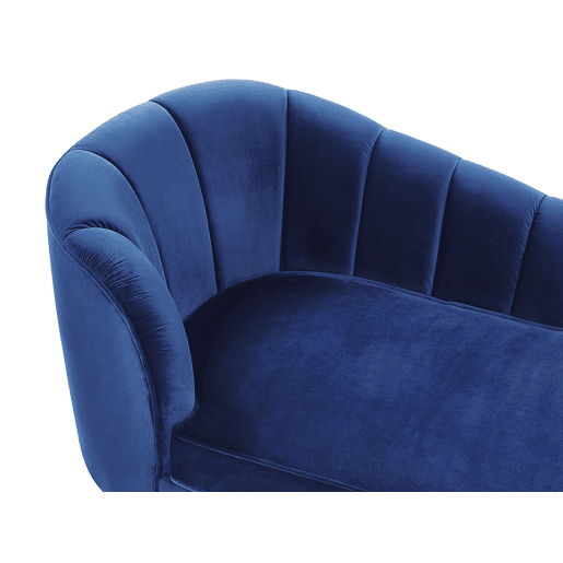 Chaise longue à esquerda ALLIER Veludo Azul marinho