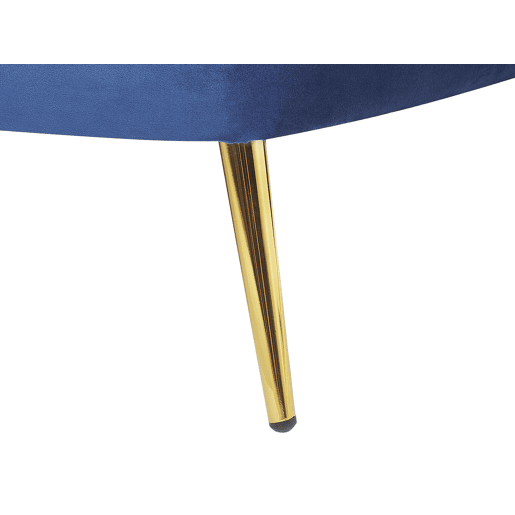 Chaise longue à esquerda ALLIER Veludo Azul marinho