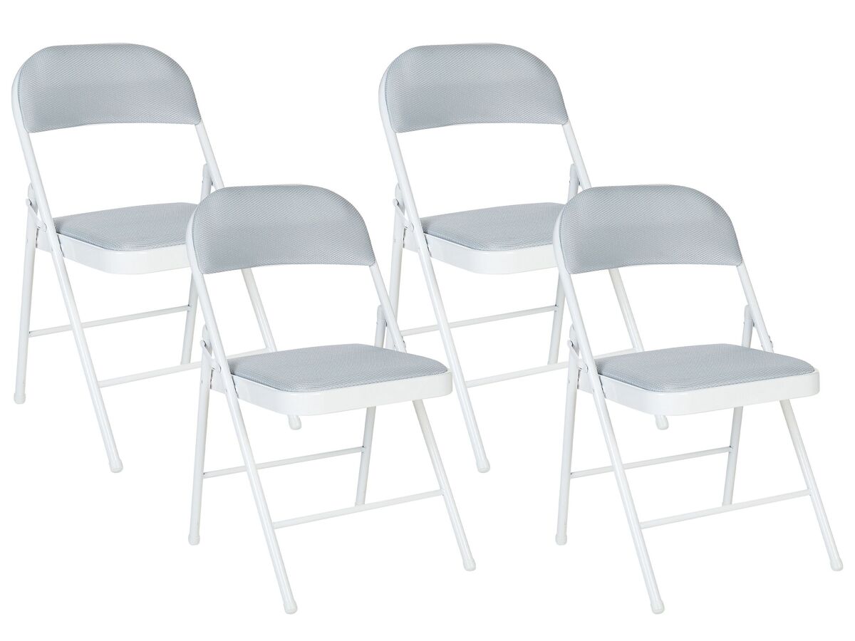 Beliani Silla de comedor SPARKS Gris Claro