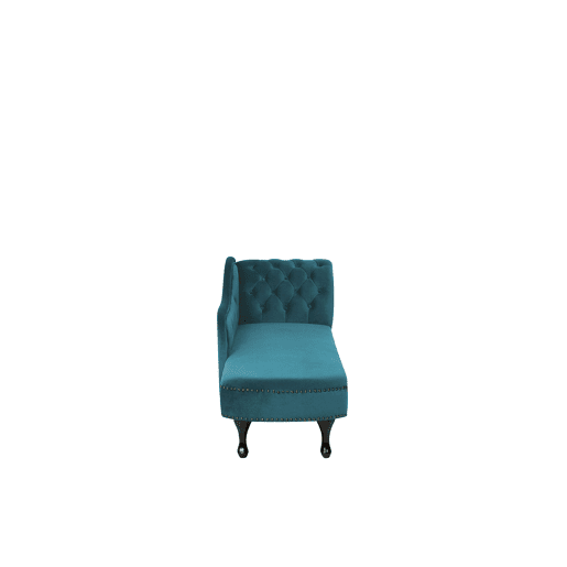 Chaise longue à direita NIMES Veludo Azul esverdeado