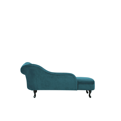 Chaise longue à direita NIMES Veludo Azul esverdeado